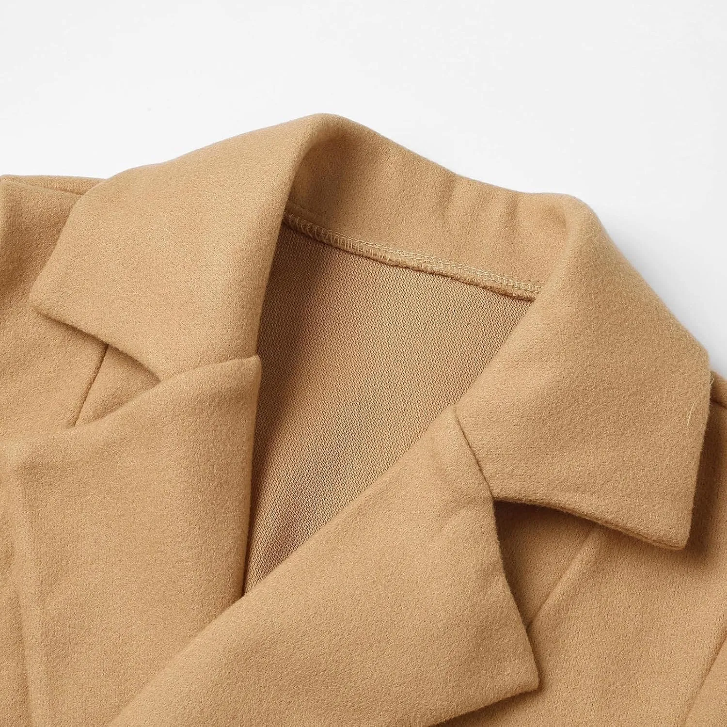 STYESH Womens Wrap Coats with Belt 2023 Fashion Overcoats Notched Lapel Trench Coats Winter Pea Coats Outerwear with Pockets