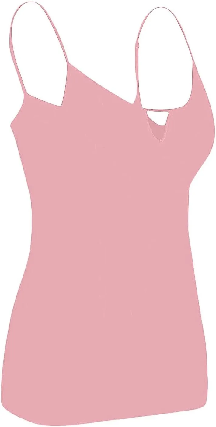 Tank Top with Built in Bra for Women Summer Casual Loose Camisole Laides Adjustable Spaghetti Strap Shelf Cami 2025