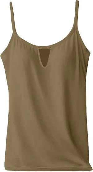 Tank Top with Built in Bra for Women Summer Casual Loose Camisole Laides Adjustable Spaghetti Strap Shelf Cami 2025