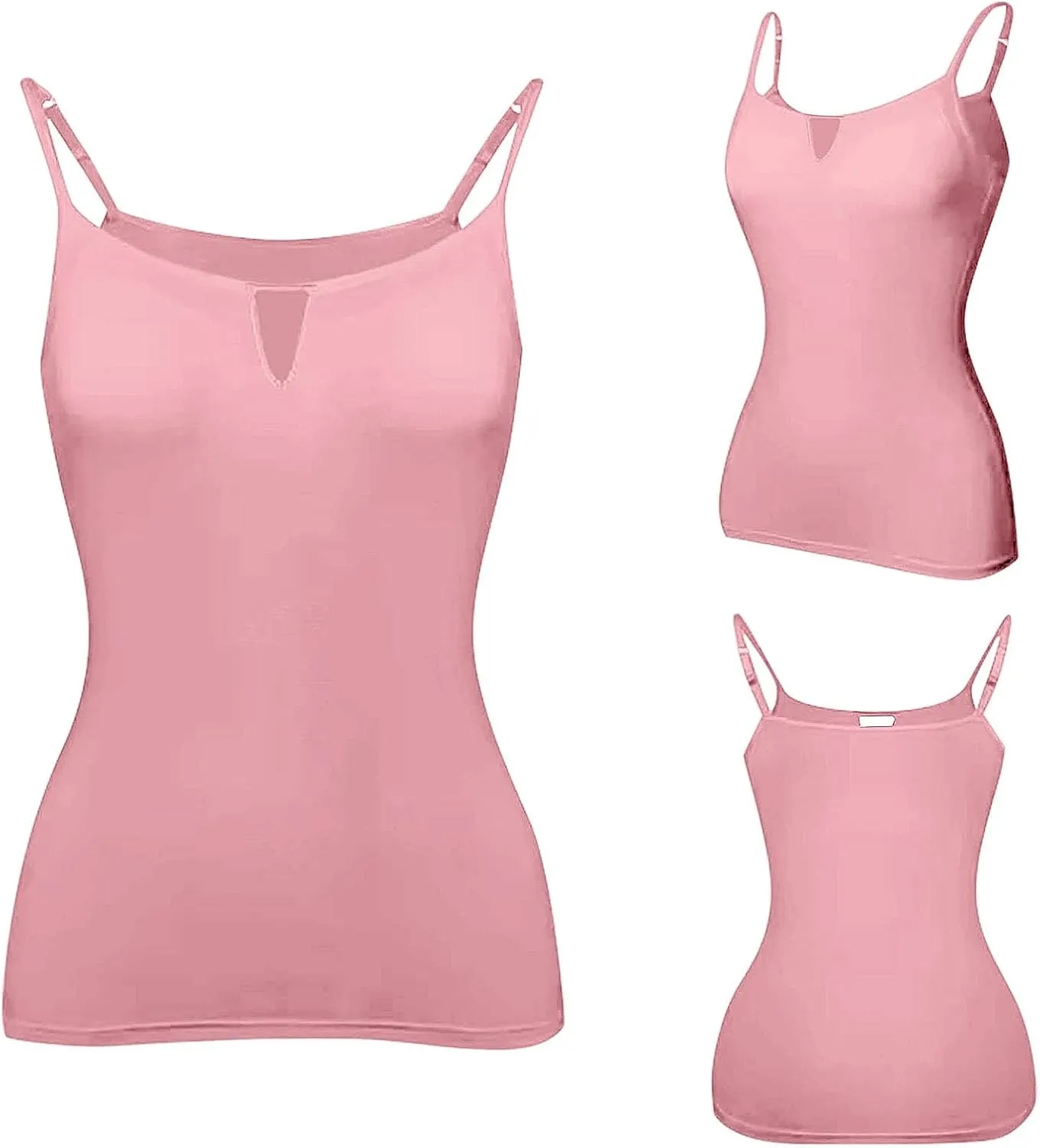 Tank Top with Built in Bra for Women Summer Casual Loose Camisole Laides Adjustable Spaghetti Strap Shelf Cami 2025