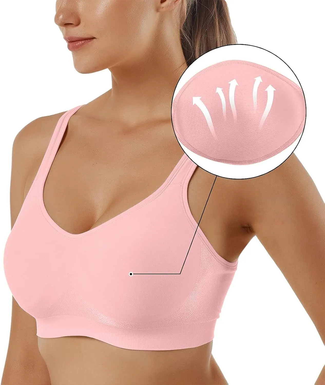 TARIENDY Bras for Women No Underwire Ladies No Underwire Breathable Bra Full Coverage Comfortable Bras Casual Daily Bra