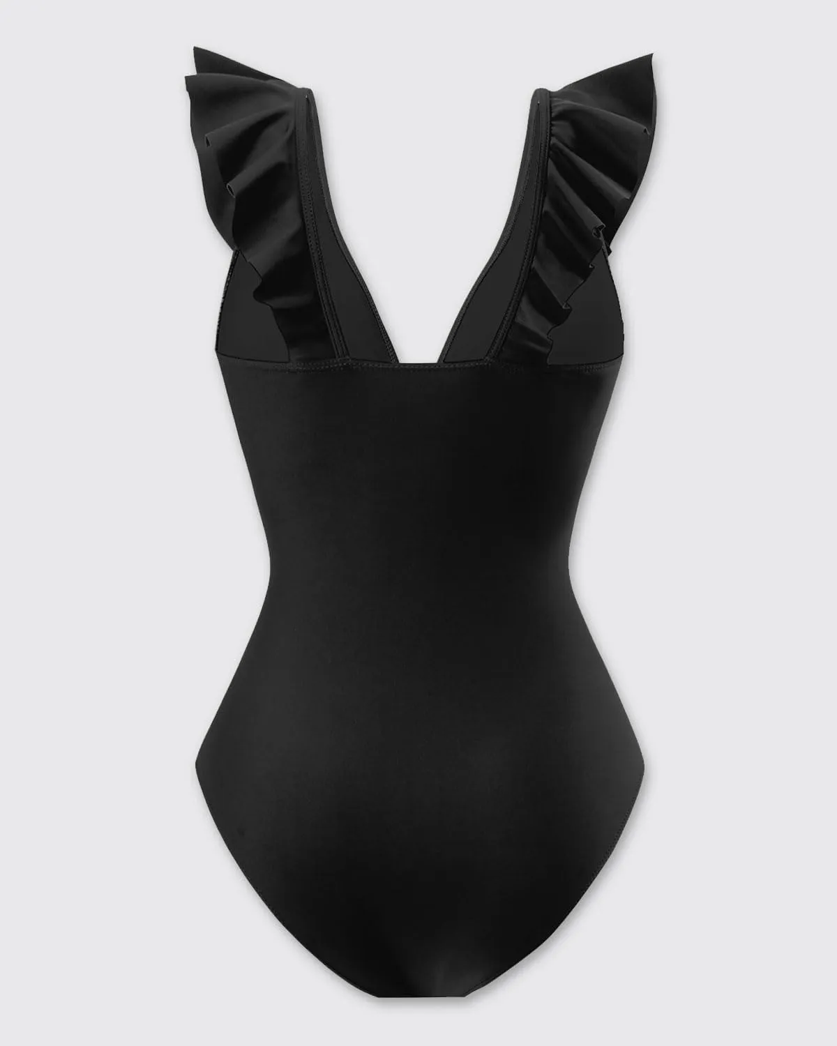 TcIFE Women's One Piece Swimsuits Tummy Control Ruffle V-Neck Push Up Monokinis Bathing Suits for Women