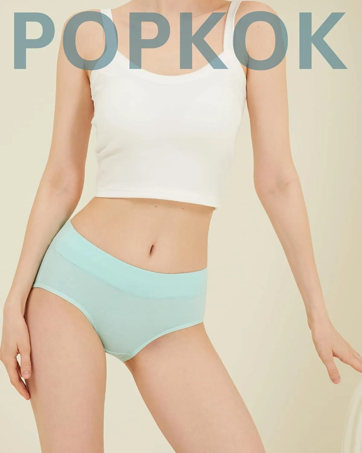 Teen Girls Cotton Underwear Mid Waist Brief Panties 6 pack
