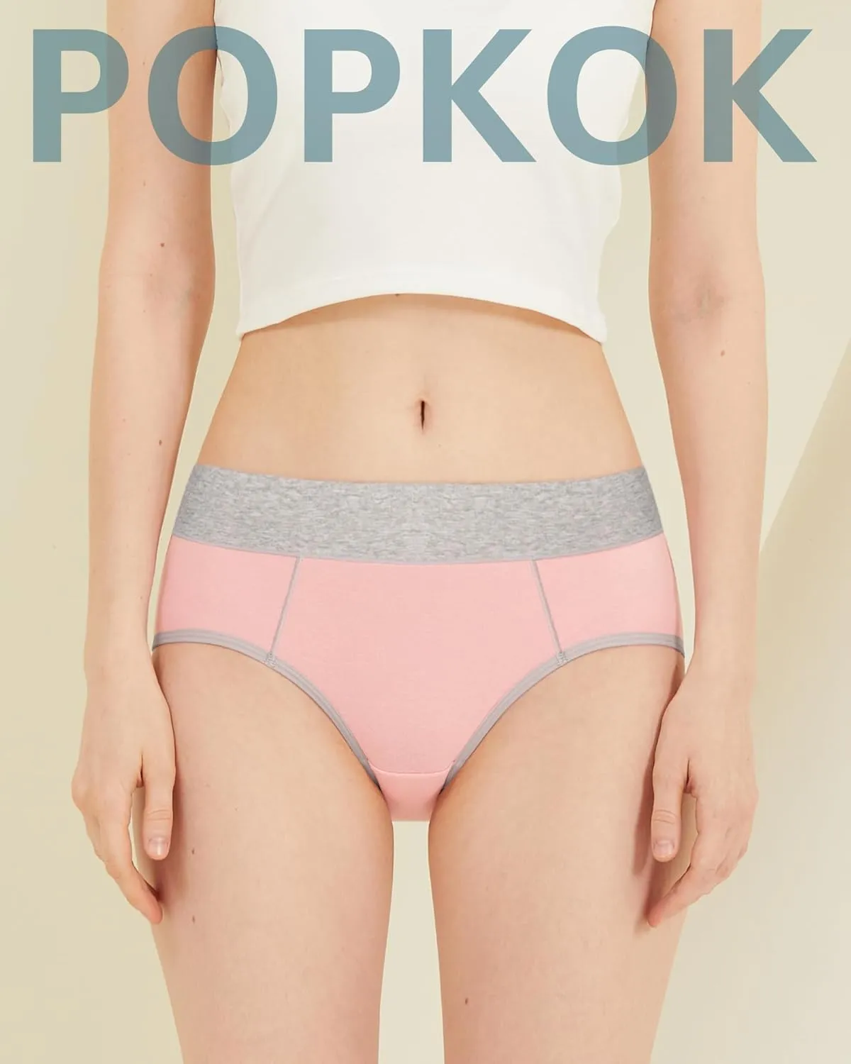 Teen Girls Cotton Underwear Mid Waist Brief Panties 6 pack