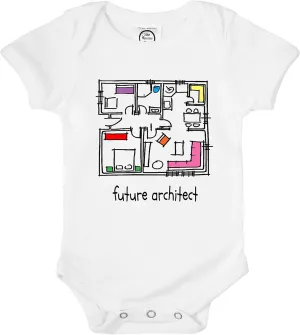 The Spunky Stork Baby Future Architect Organic Cotton Newborn Bodysuit Gift