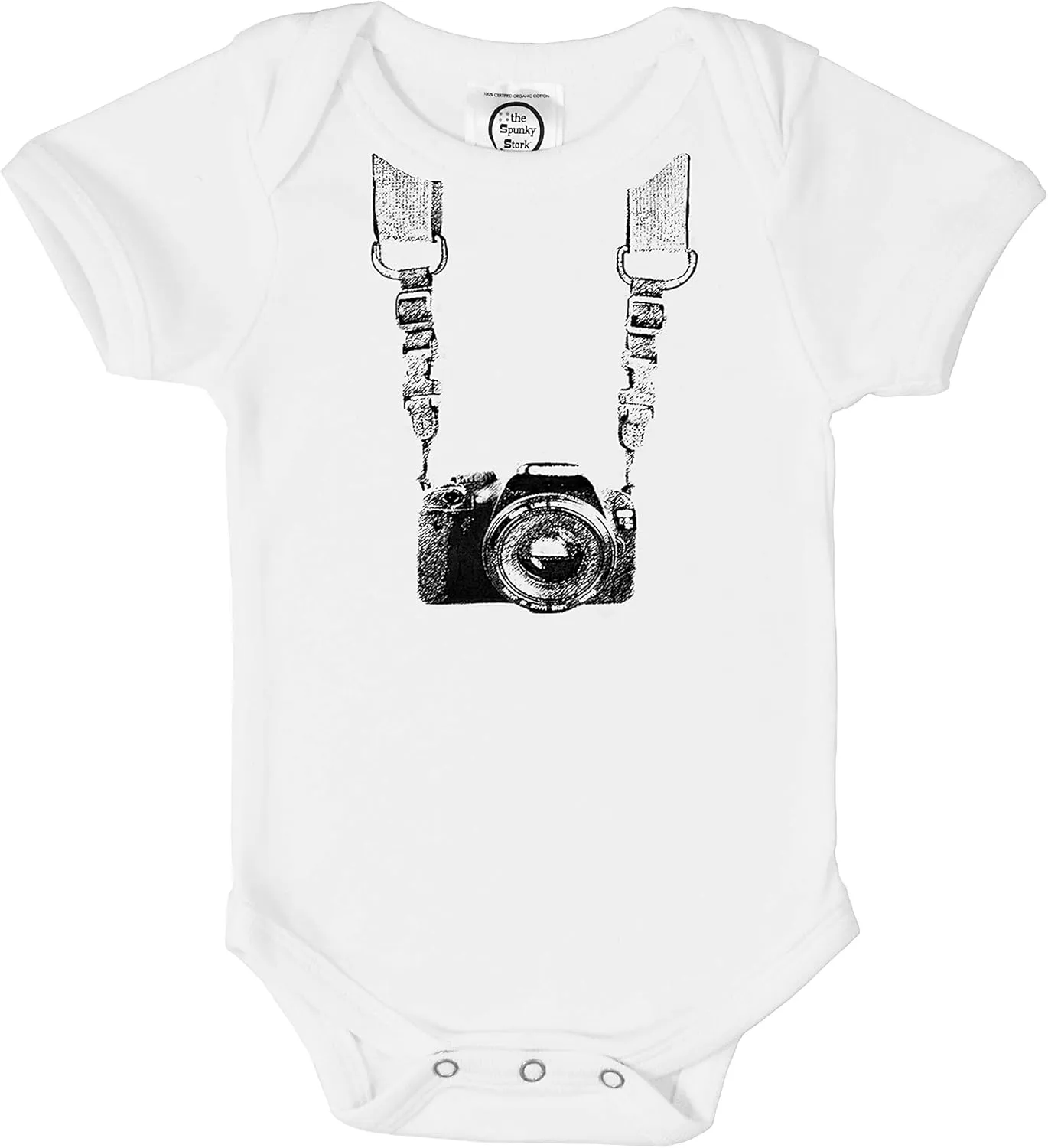The Spunky Stork Baby Girls Boys Photographer Organic Newborn Camera Bodysuit