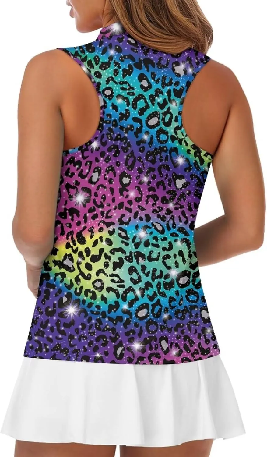 TOADDITDO Women's Golf Top Sleeveless Collared Tennis Tank Tops Shirts Quick Dry Activewear Size XS-2XL