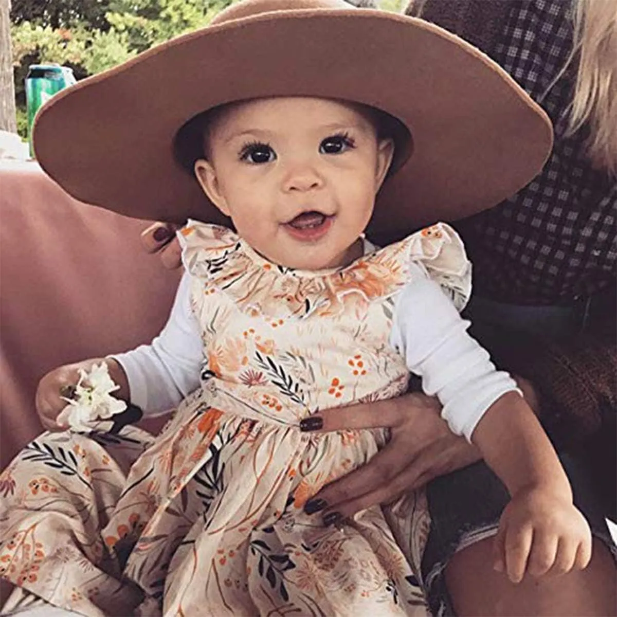 Toddler Baby Girl Sun Dress Wildflower Floral Seaside Beach Dress Overall Outfits Onepiece