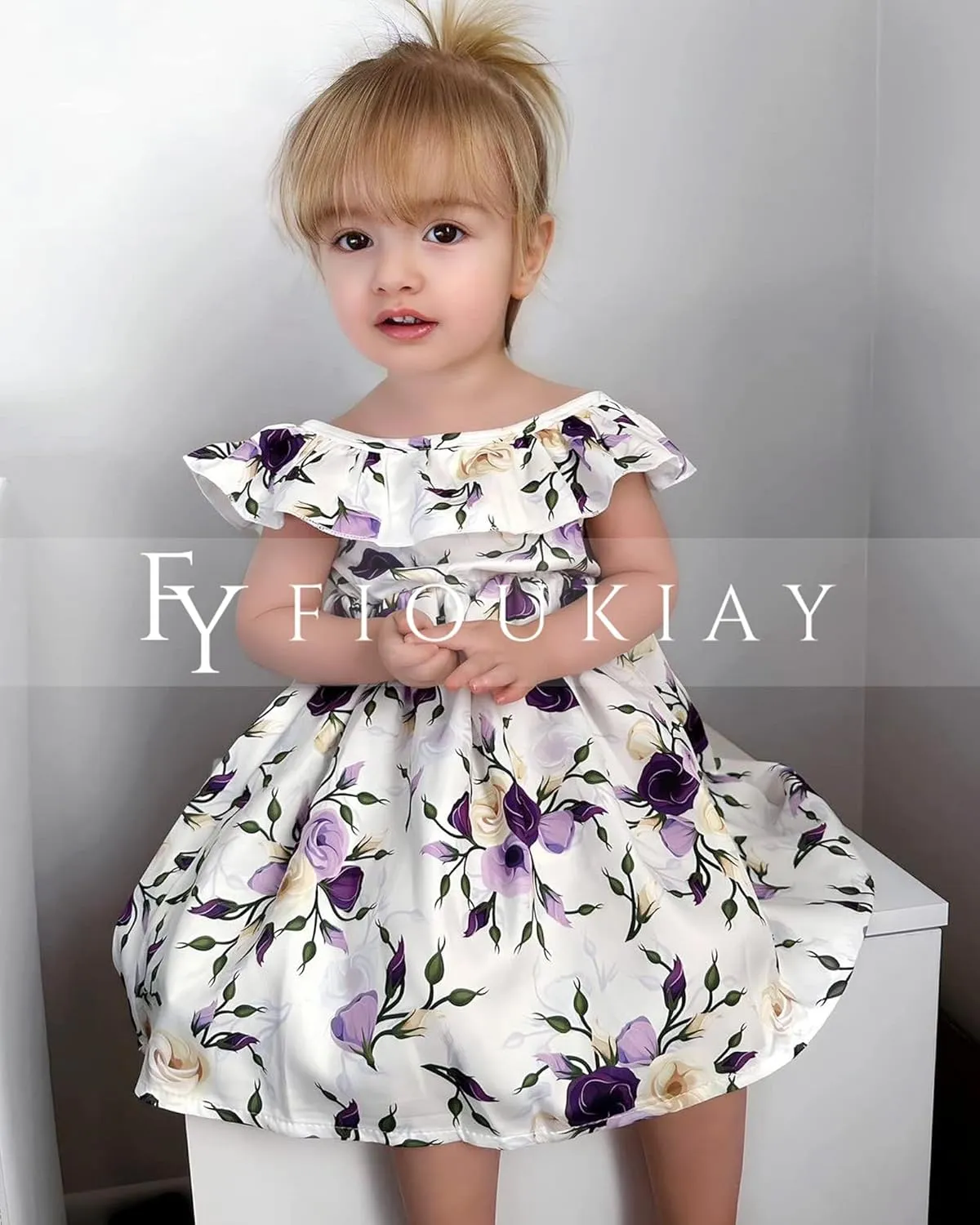 Toddler Baby Girl Sun Dress Wildflower Floral Seaside Beach Dress Overall Outfits Onepiece