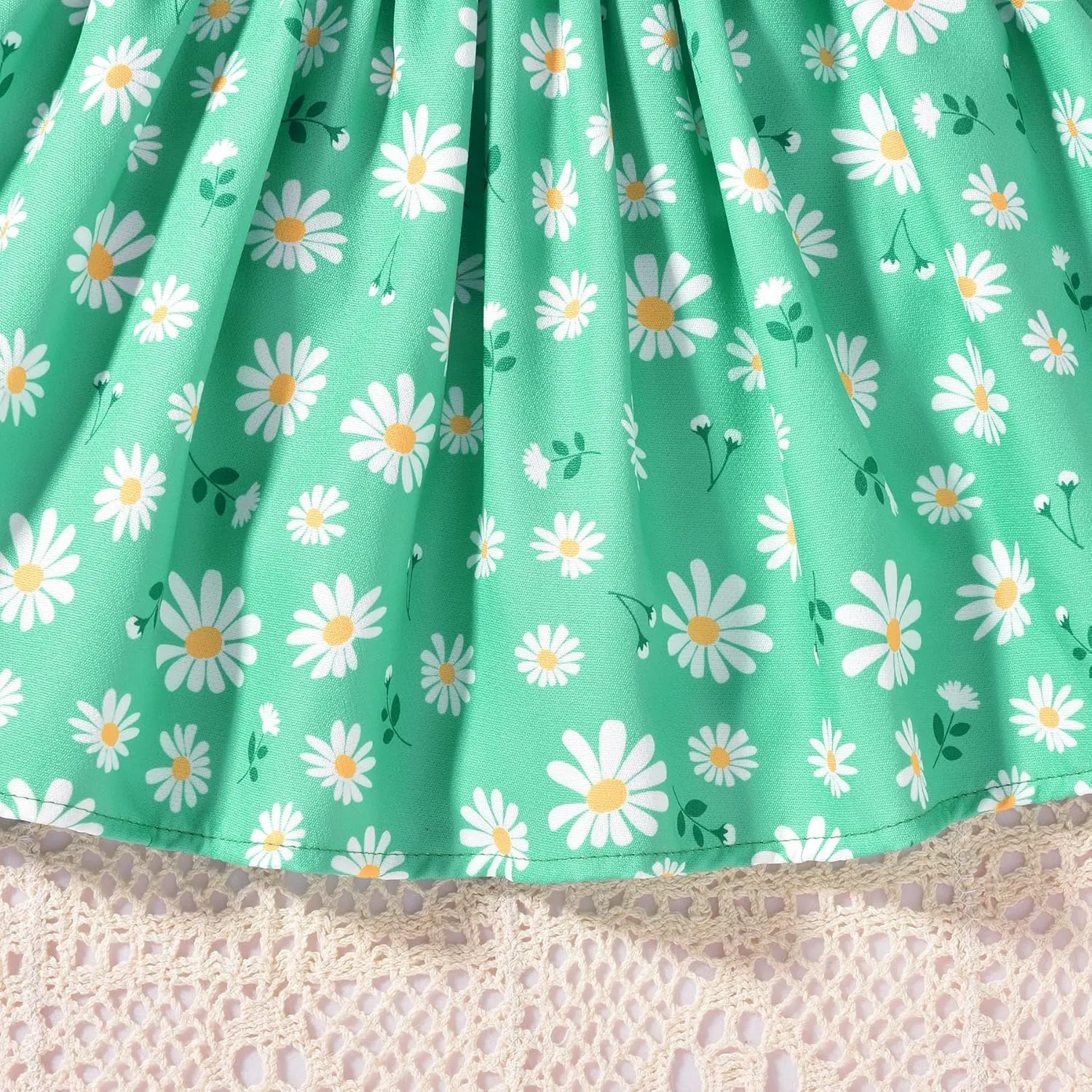 Toddler Baby Girl Sun Dress Wildflower Floral Seaside Beach Dress Overall Outfits Onepiece