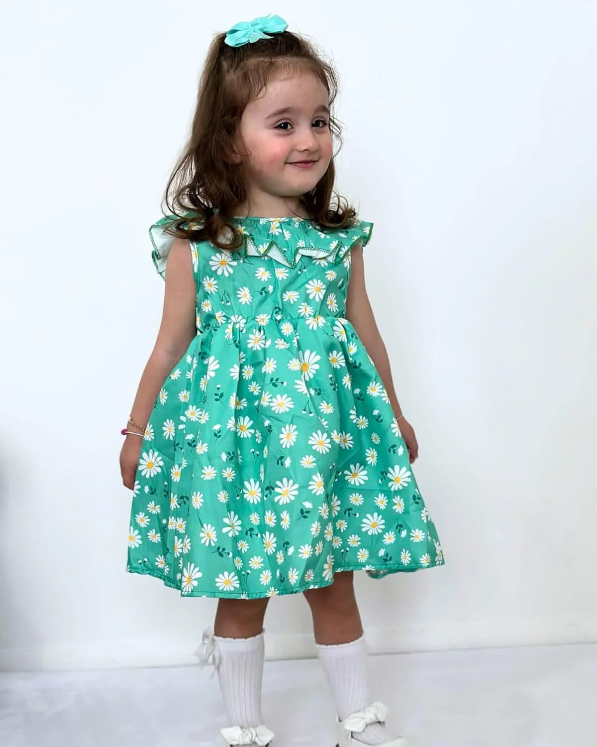 Toddler Baby Girl Sun Dress Wildflower Floral Seaside Beach Dress Overall Outfits Onepiece
