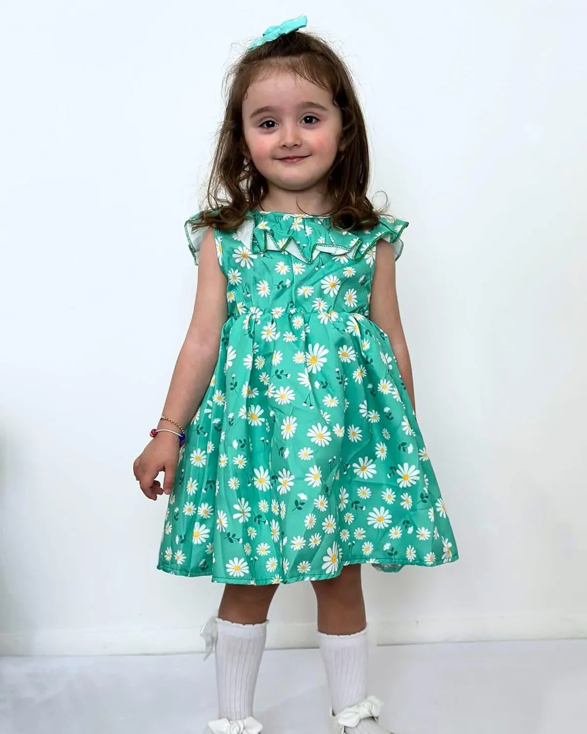 Toddler Baby Girl Sun Dress Wildflower Floral Seaside Beach Dress Overall Outfits Onepiece