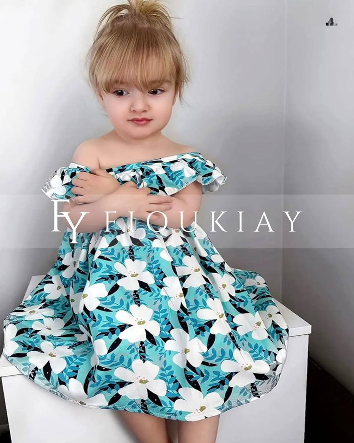 Toddler Baby Girl Sun Dress Wildflower Floral Seaside Beach Dress Overall Outfits Onepiece