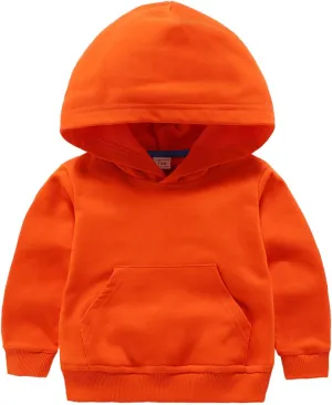 Toddler Boys Solid Hoodie Sweatshirt Kids Long Sleeve Pullover Casual Athletic Tops Child Fashion Tops with Pocket