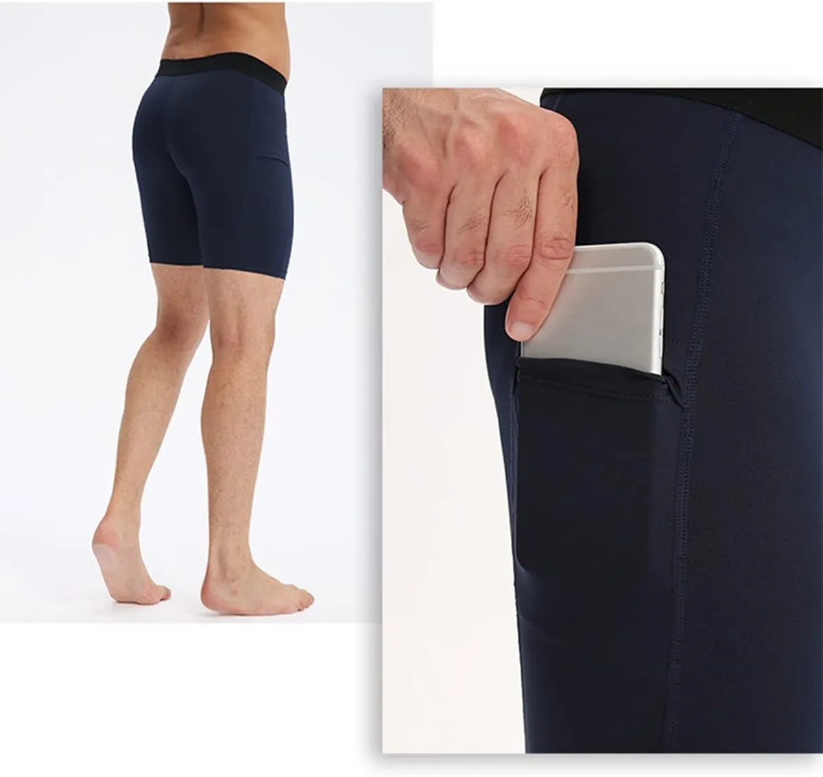 TopTie Mens Compression Shorts Quick Dry Athletic Baselayer Underwear with Pocket