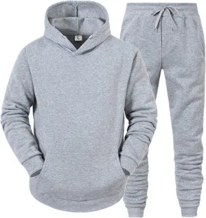 Tracksuit Men 2 Piece Set Big and Tall Long Sleeve Hooded Activewear Workout Training Stretchy Outfits