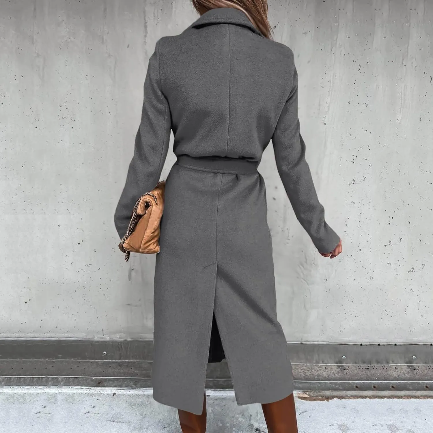 Trench Coats for Women Long Jacket Loose Fitting Warm Winter Outwear Fashion Lapel Jacket Coats Long Coats for Women