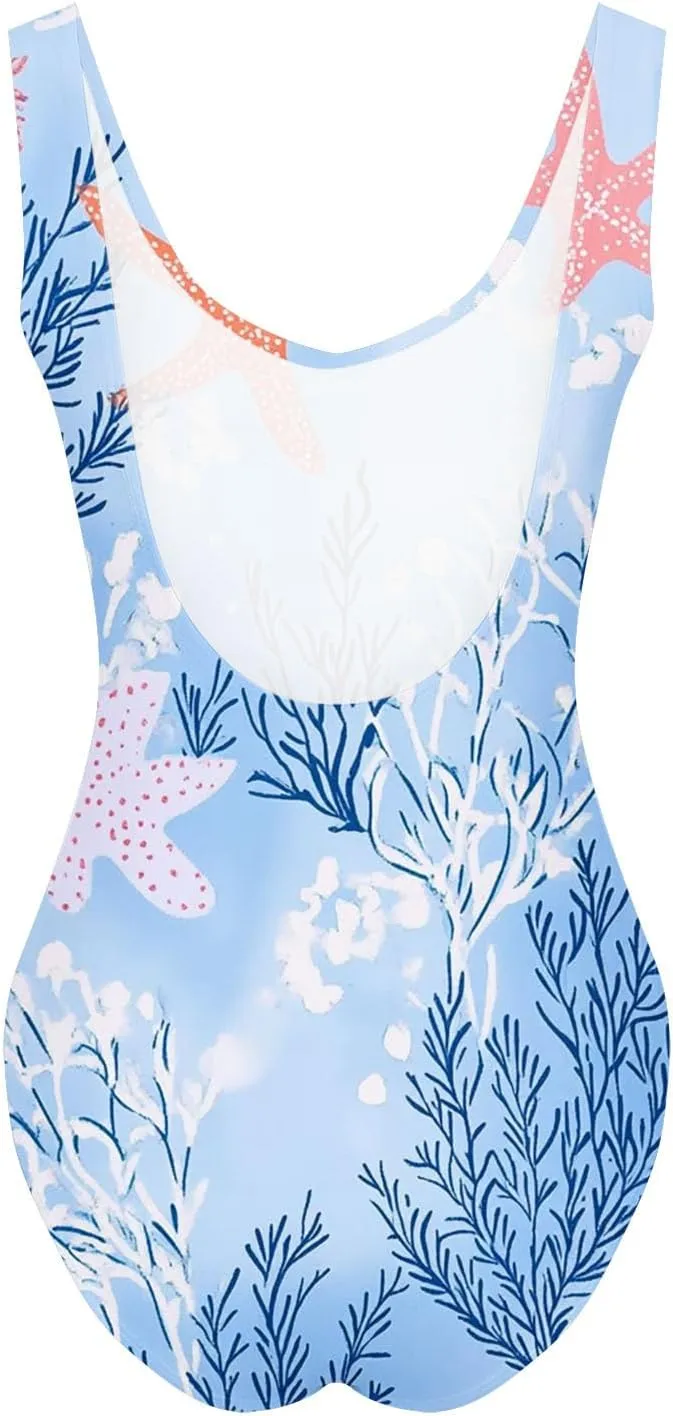Tummy Control Swimsuits for Women One Piece Swim Suits Slimming Sexy Backless Bathing Suit Trendy Floral Beach Wear