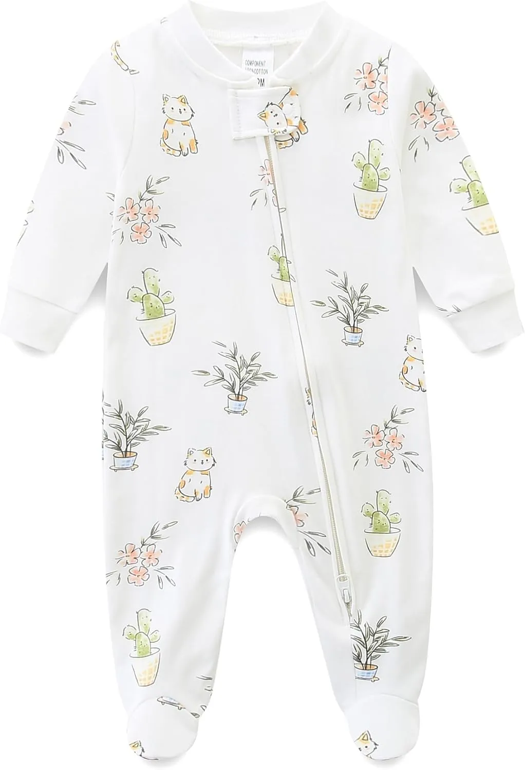 Unisex Baby Boy and Girl Zipper Onesie Toddler Footie One-Piece Infant Romper Jumpsuit
