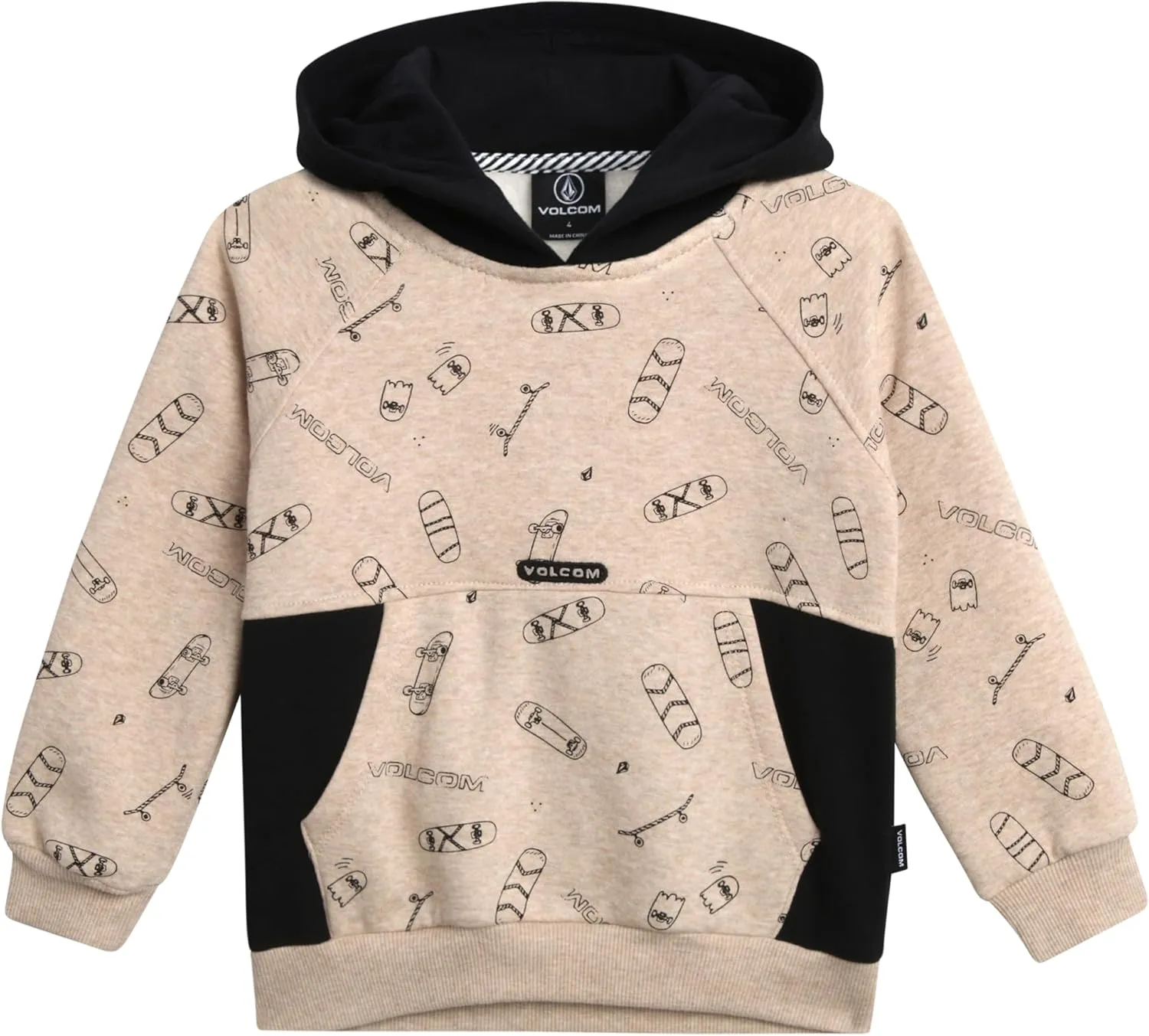 Volcom Infant Toddler Baby Boys' Joggers Set - 2 Piece Fleece Pullover Hoodie and Jogger Pants Activewear Set (Sizes: 12M-7)