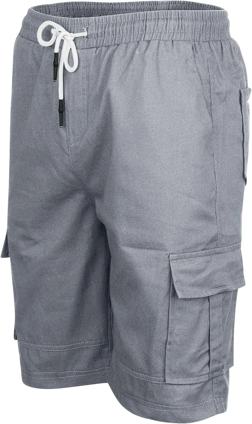 WENKOMG1 Mens Cotton Gym Shorts,Solid Elastic Waist Drastring Workout Shorts Running Jogging Trunks Basketball Shorts