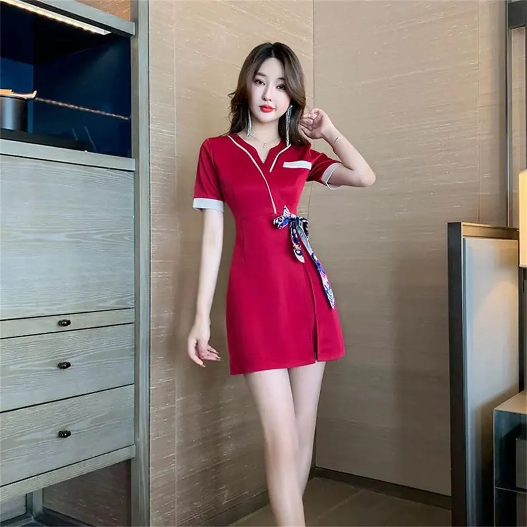 Woman Work Clothes Shirt Short Skirt Suit Overalls Uniform