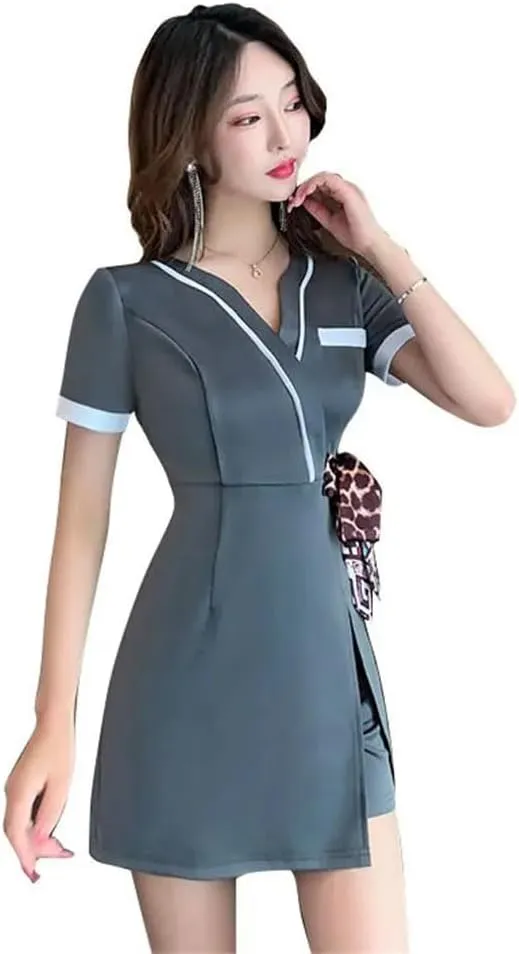Woman Work Clothes Shirt Short Skirt Suit Overalls Uniform