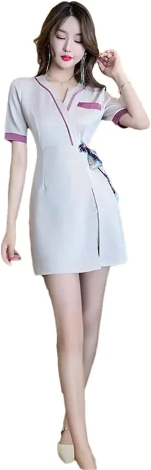 Woman Work Clothes Shirt Short Skirt Suit Overalls Uniform