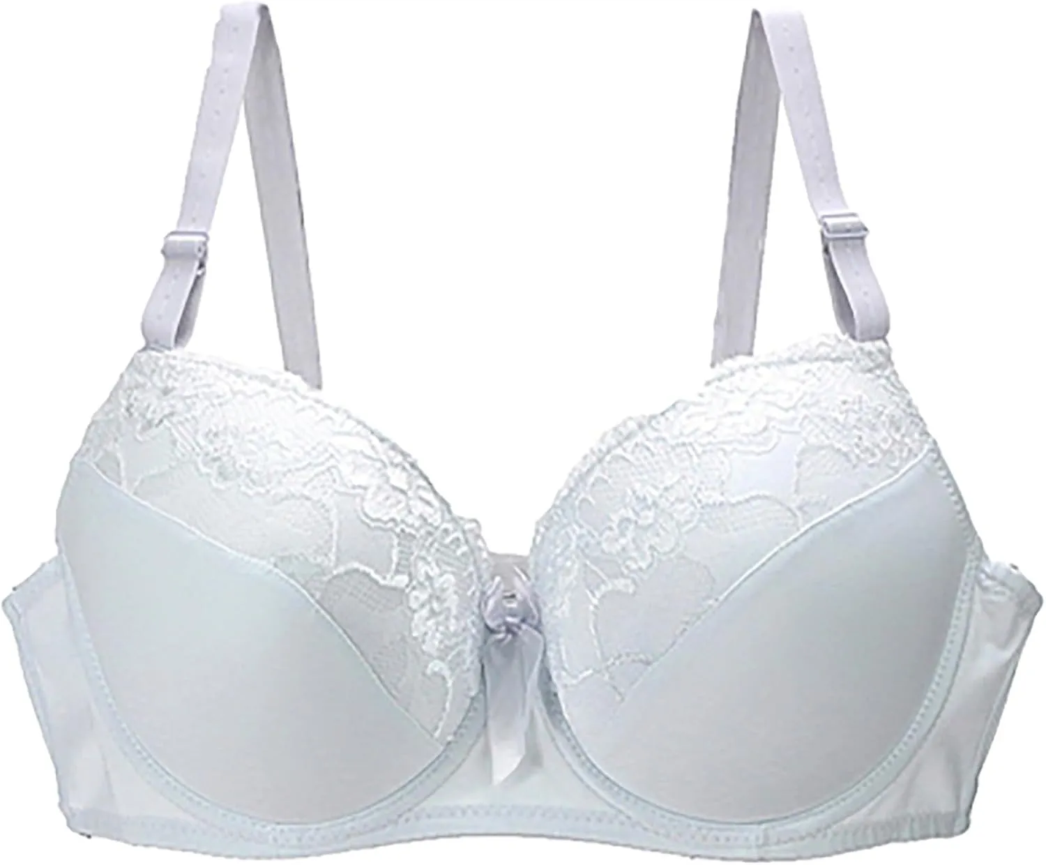 Women Full Coverage Plus Up Lace Bras Plus Size Minimizer Bra Soft Sleep Bralette Soft Underwire Brassiere