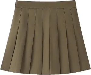 Women Pleated Skirts High Waist Zipper Girls Dancing JK Mini Skirts Student A Line Faldas
