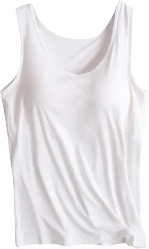 Women Tank Tops with Padded, Sleeveless Yoga Vest Soft Workout Racerback Tank-Top Built-in Bra Vests Sports Shirt