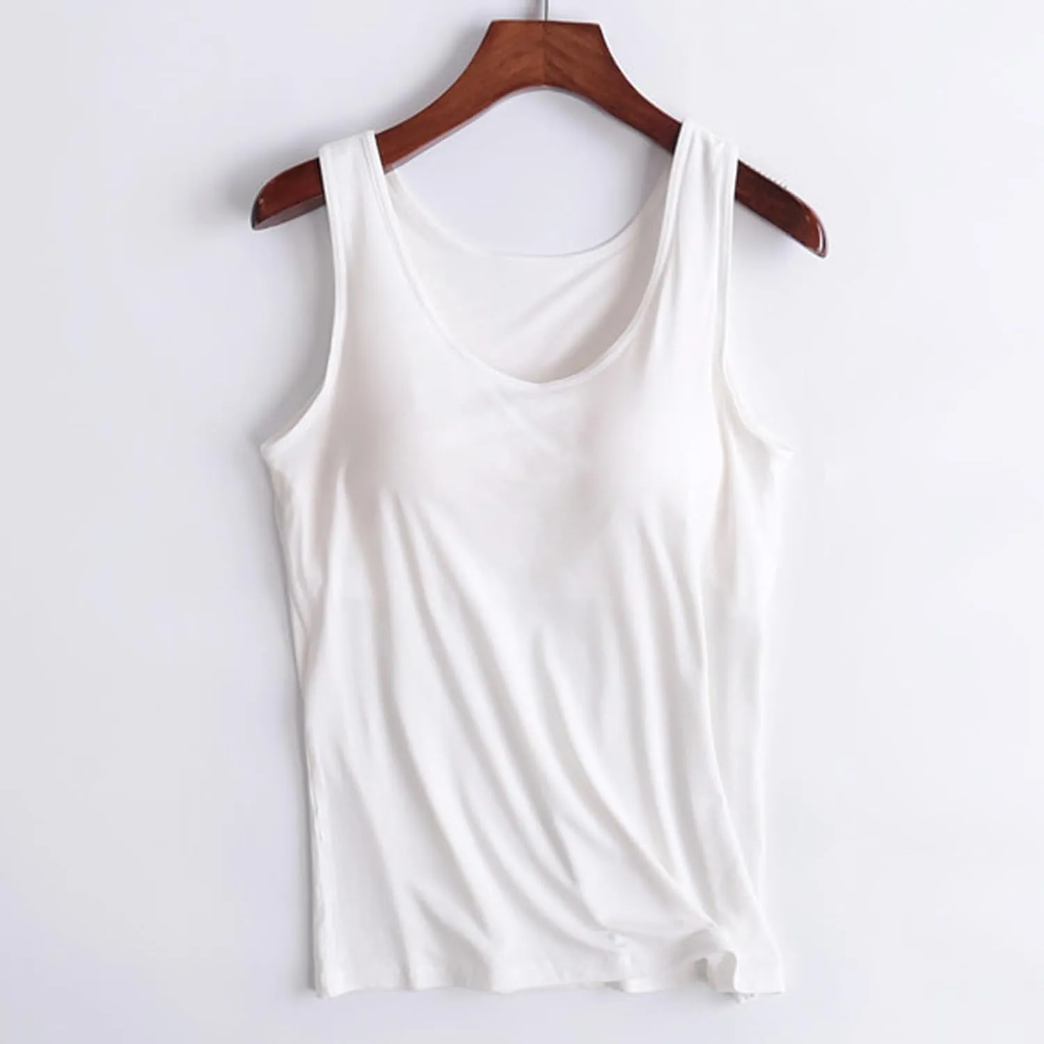 Women Tank Tops with Padded, Sleeveless Yoga Vest Soft Workout Racerback Tank-Top Built-in Bra Vests Sports Shirt