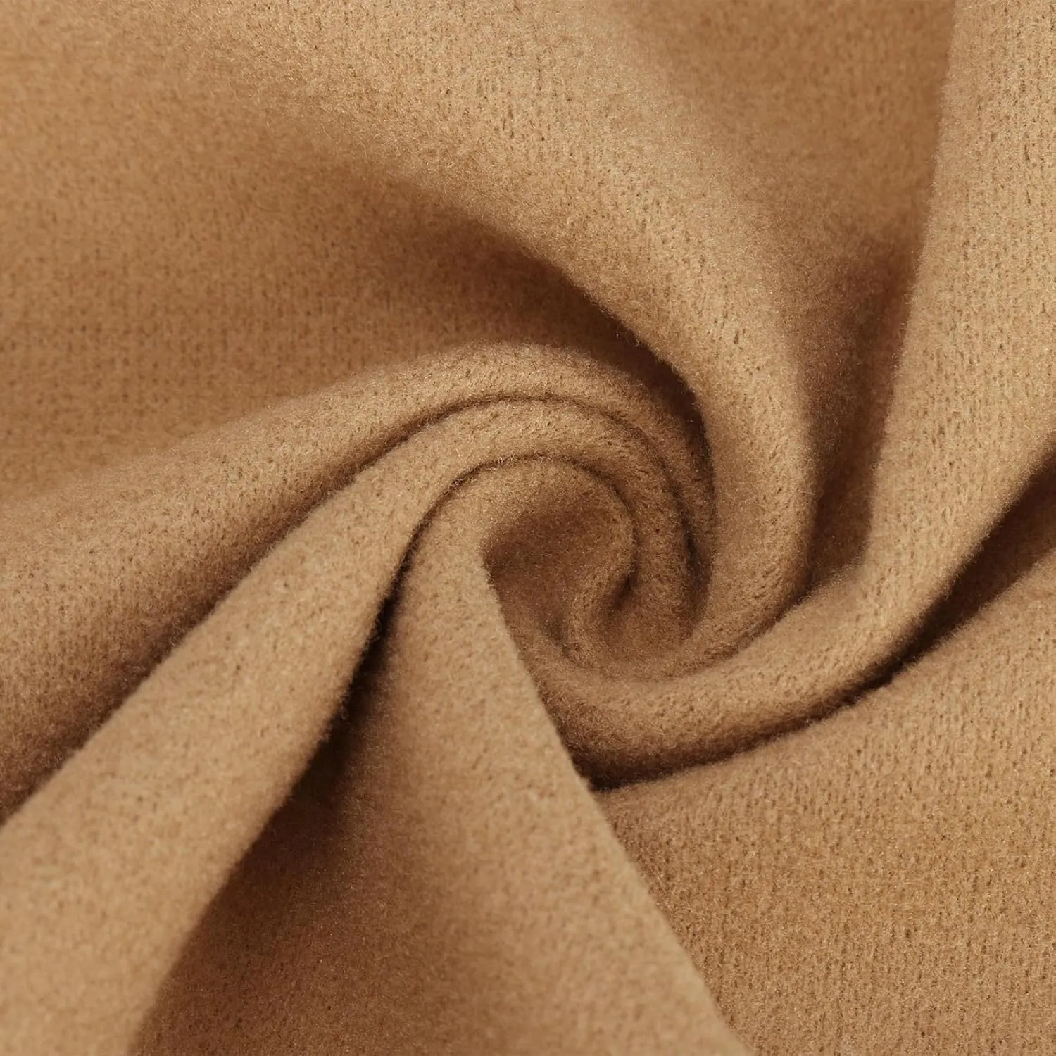 Women Winter Wool Blend Camel Maxi-Long Coat Notch Double-Breasted Lapel Jacket Outwear Business Casual Trench Coats