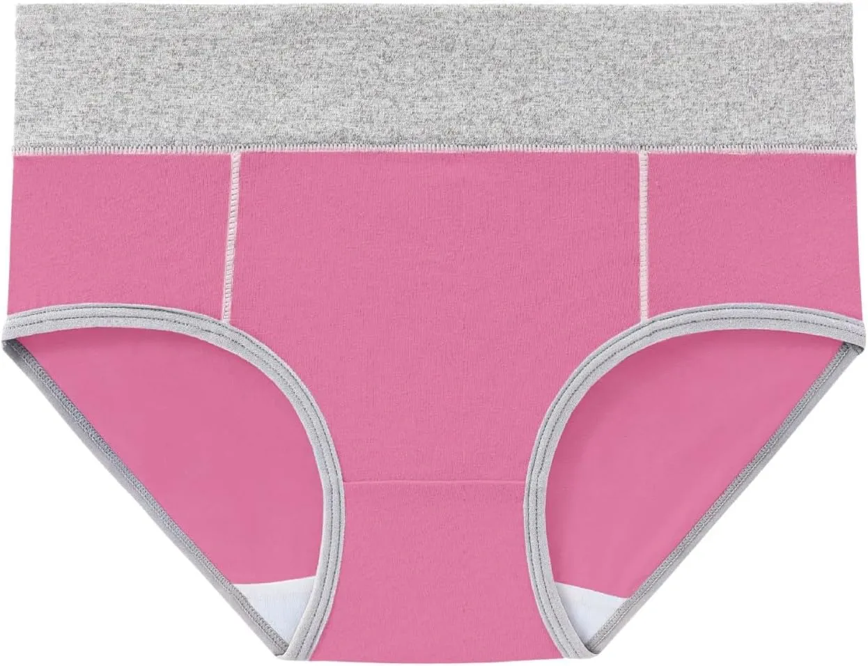 Women's 5 Pieces Briefs High Waist Stretch Underwear Soft Underpants Ladies Full Coverage Panties Solid Lingerie