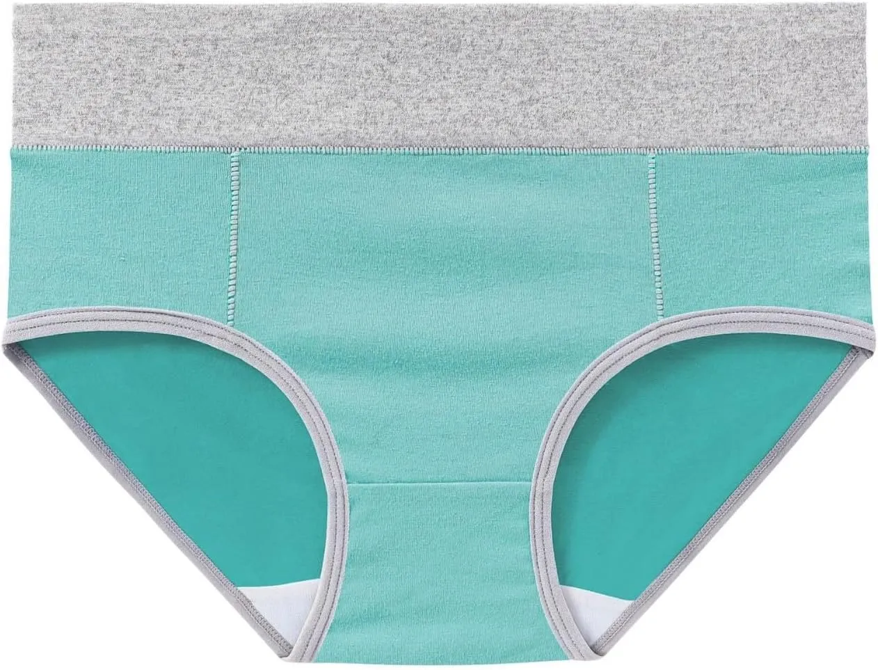 Women's 5 Pieces Briefs High Waist Stretch Underwear Soft Underpants Ladies Full Coverage Panties Solid Lingerie