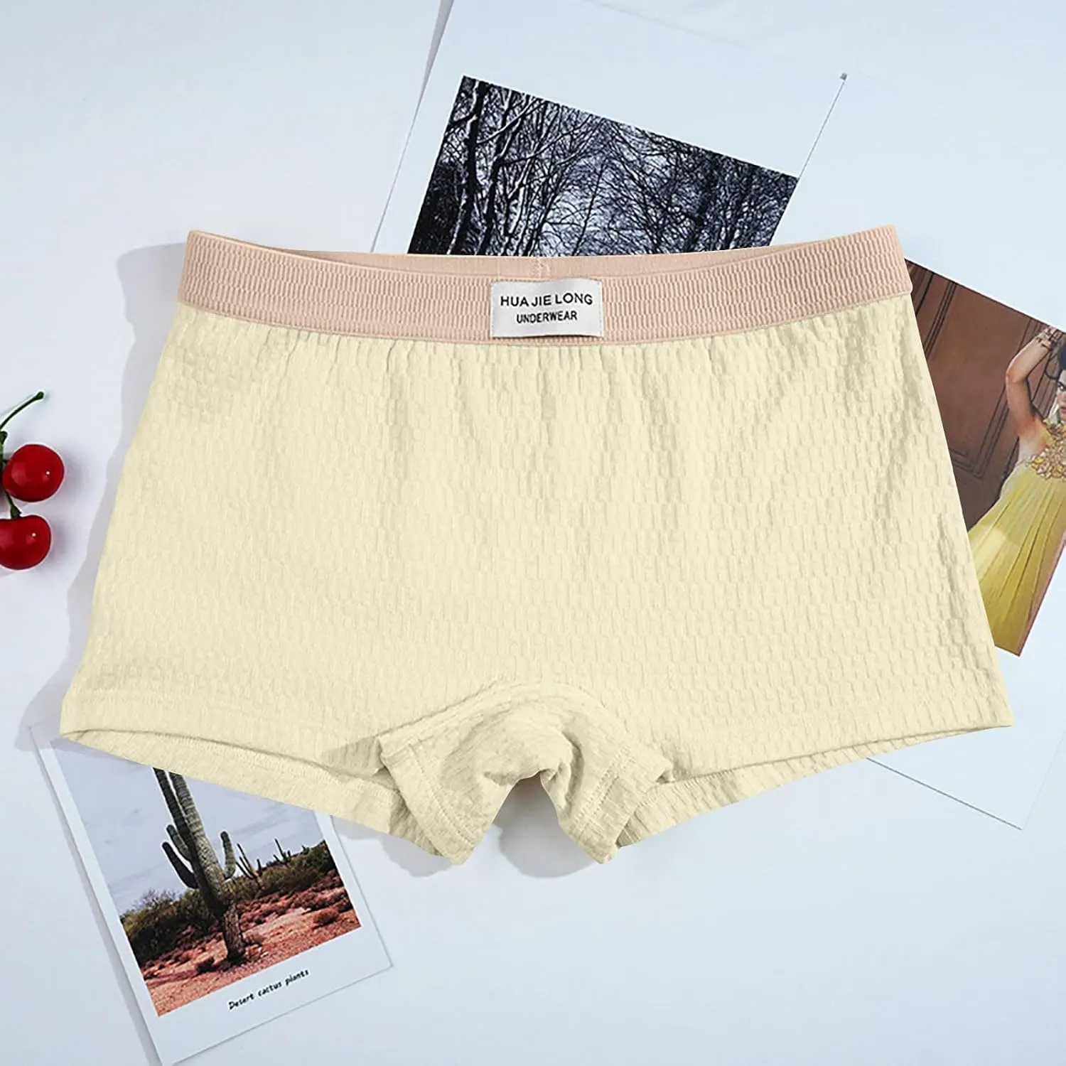 Womens Boyshort Underwear Cotton Boy Shorts Panties Soft Stretchy Boxer Briefs High Waisted Breathable Underpants