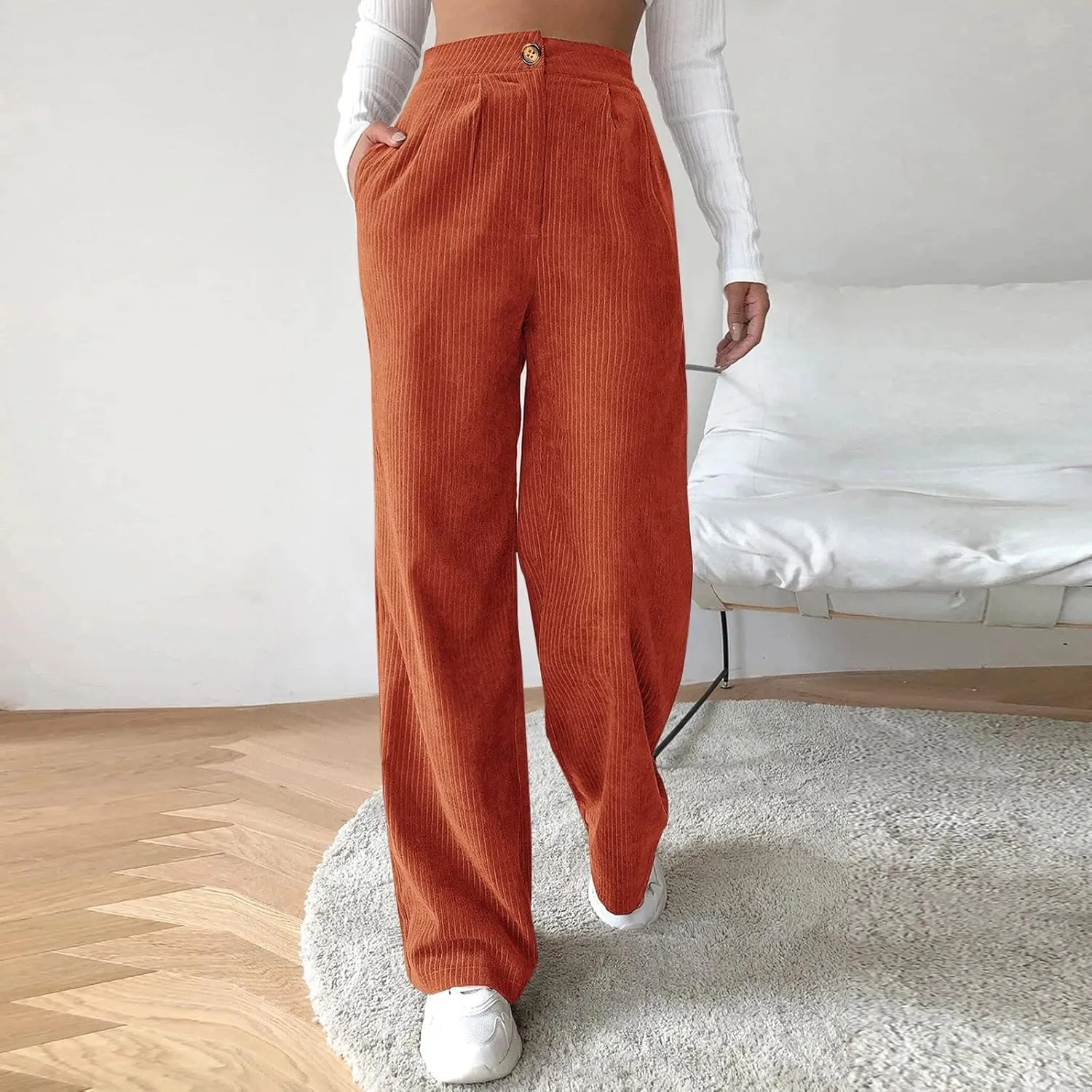 Womens Cargo Sweatpants Winter Velour Yoga Capris with Pockets High Waisted Flare Leggings