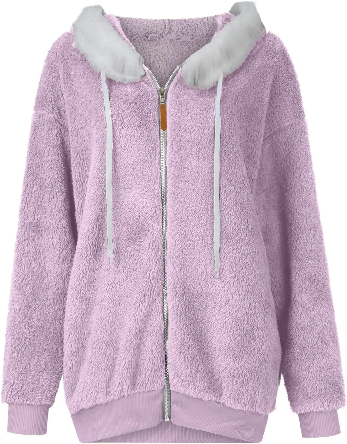 Womens Coat 2023 Plush Sweatshirt Fuzzy Winter Fleece Warm Hoodie Outwear Fashion Plus Size Sharpa Jacket