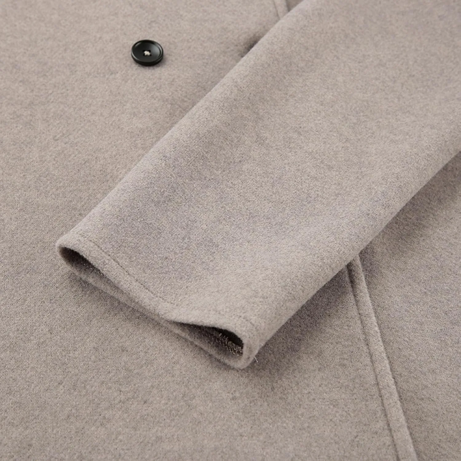 Women's Double Breasted Coat Casual Winter Wool Blend Jacket Stand Collar Long Sleeve Pea Coats Cardigans Cropped Coats
