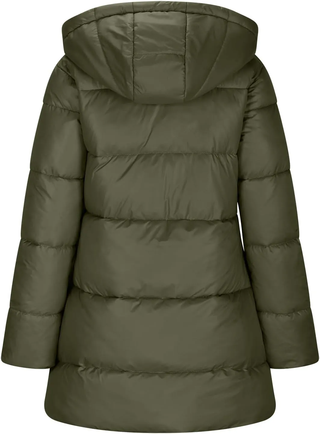 Women's Down Jackets Fleece Lined Thicken Parkas Drawstring Hooded Winter Coat Fashion Versatile Outerwear with Pockets