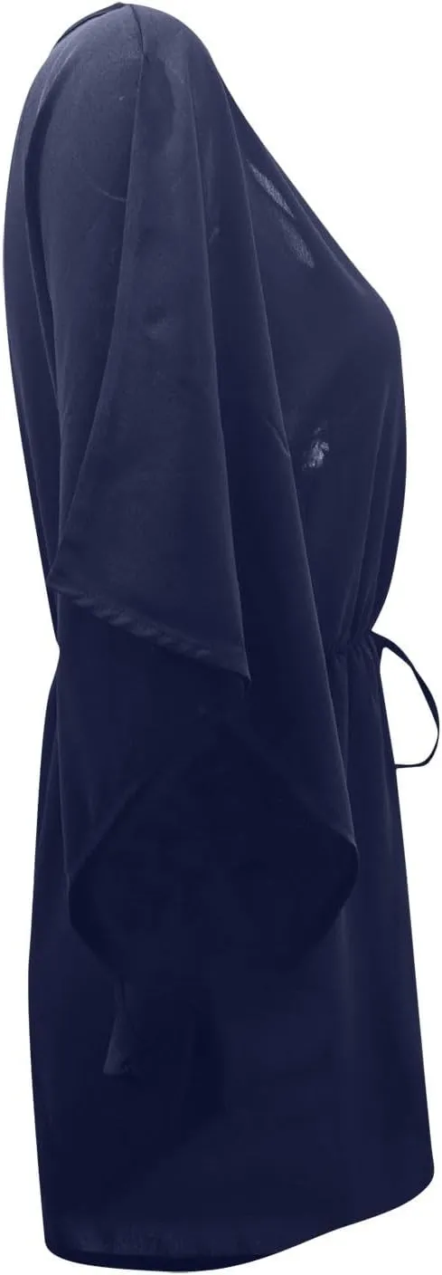 Womens Flowy Batwing Short Sleeve Rompers Summer Lightweight Baggy Shorts Jumpsuits Casual One Piece Beach Outfits