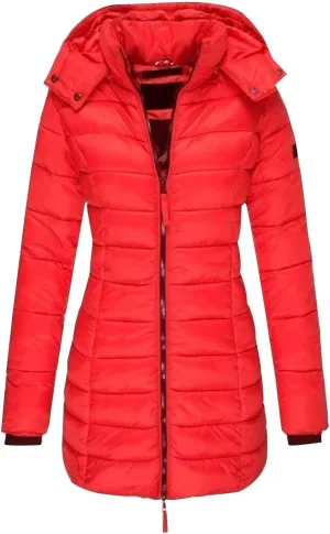 Women's Hooded Warm Winter Coat Long Outwear Pockets Outerwear Casual Jackets Casual Lapel Long Sleeve Coats