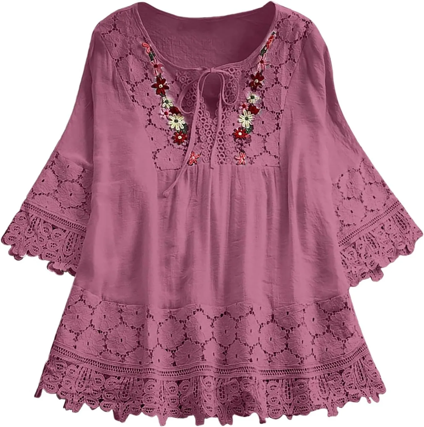 Women's Linen Shirts V-Neck Button Down Blouses Collar Trendy Dressy Tshirt Long Sleeve Loose Tunic Top