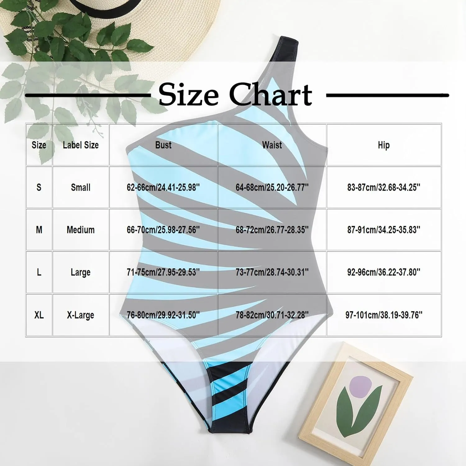 Women's One Piece Swimsuit Fashion Striped One Shoulder Tummy Control Slimming Bathing Suit Summer Beach Swimwear