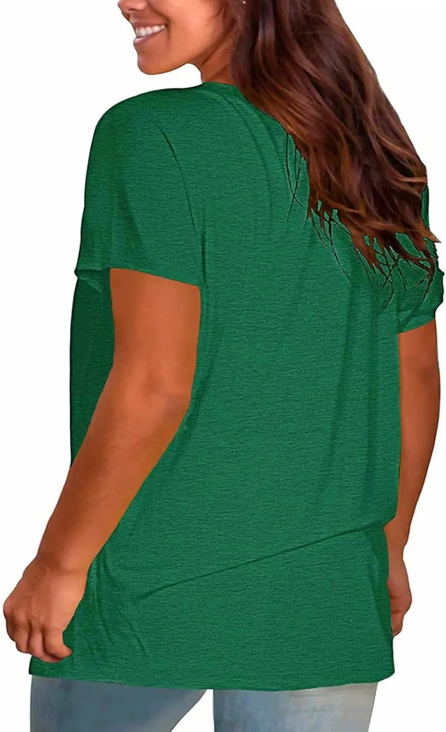 Womens Plus Size Tops Dressy Casual Summer Oversized Tshirts Loose Fit Crewneck Short Sleeve Basic Tee Shirts Blouses