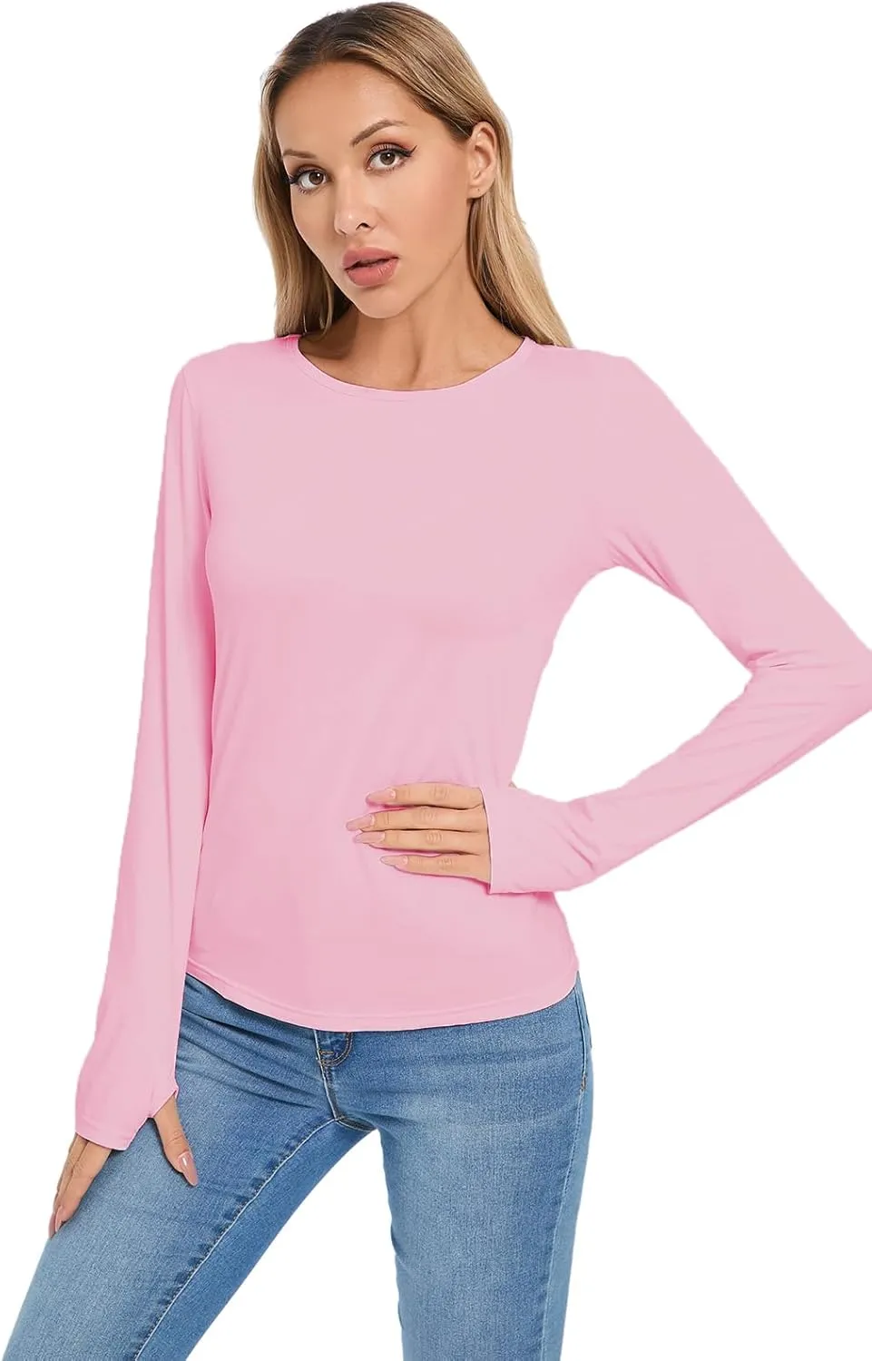 Women's Sun Protection Shirt UPF 50  Long Sleeve Shirt UV Protection Clothing for Hiking Golfing,Riding,Driving