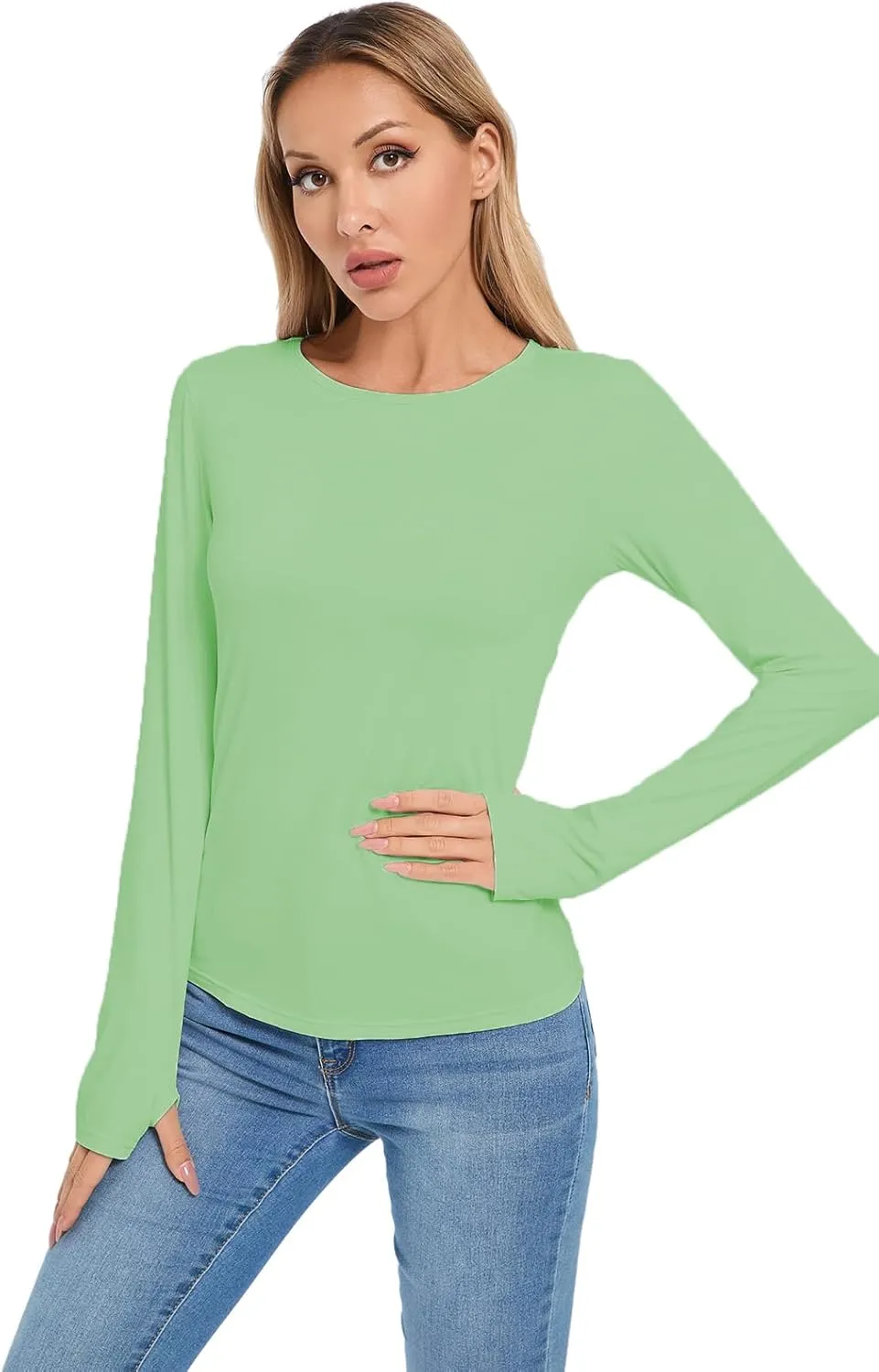 Women's Sun Protection Shirt UPF 50  Long Sleeve Shirt UV Protection Clothing for Hiking Golfing,Riding,Driving