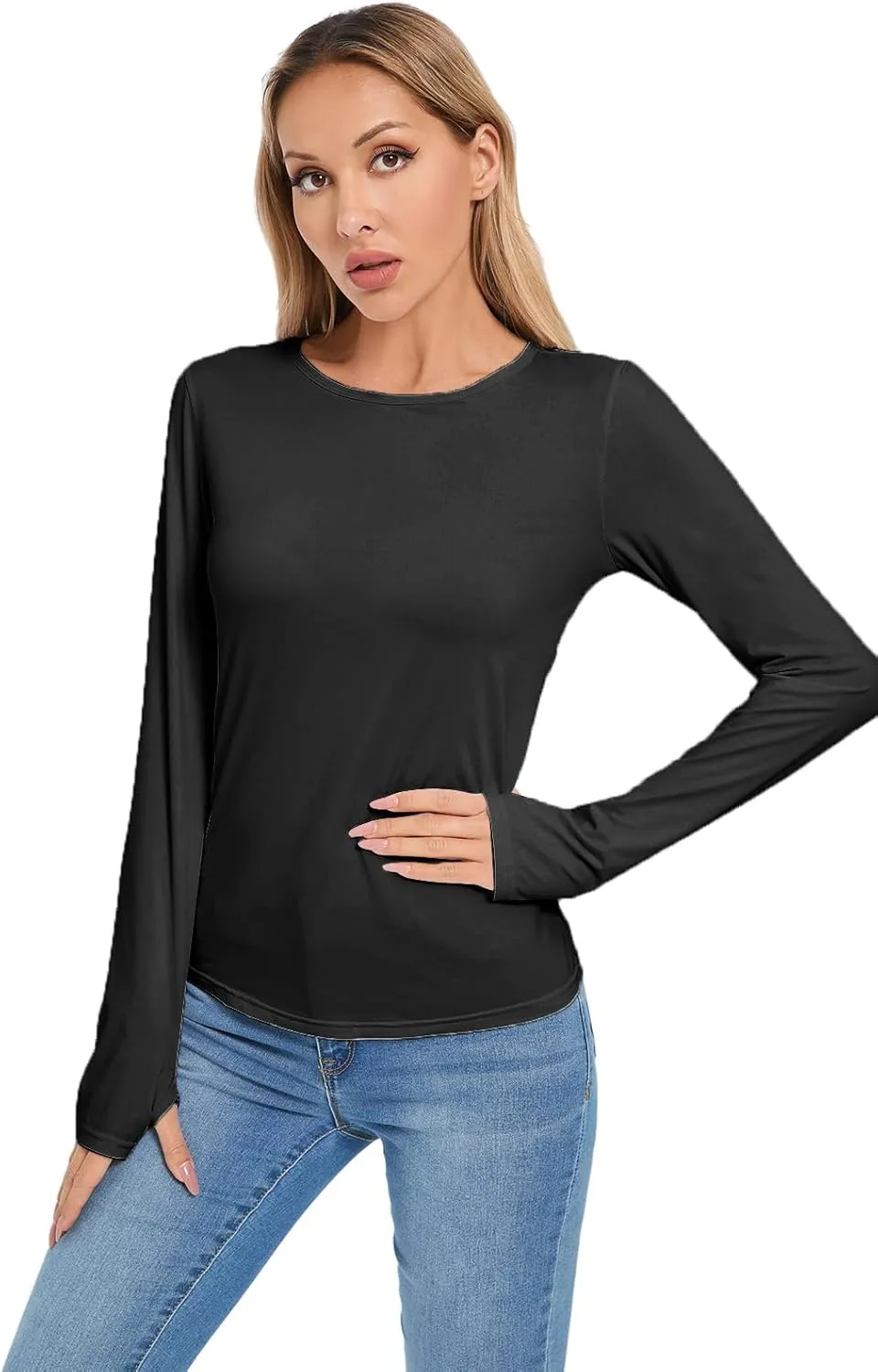 Women's Sun Protection Shirt UPF 50  Long Sleeve Shirt UV Protection Clothing for Hiking Golfing,Riding,Driving