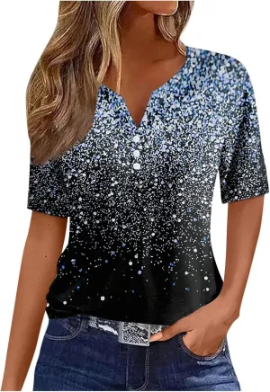 Womens Trendy 2024 Short Sleeve Tops Summer Blouses Shirts Vacation Tshirts Tee Dressy Causal Ladies Clothing