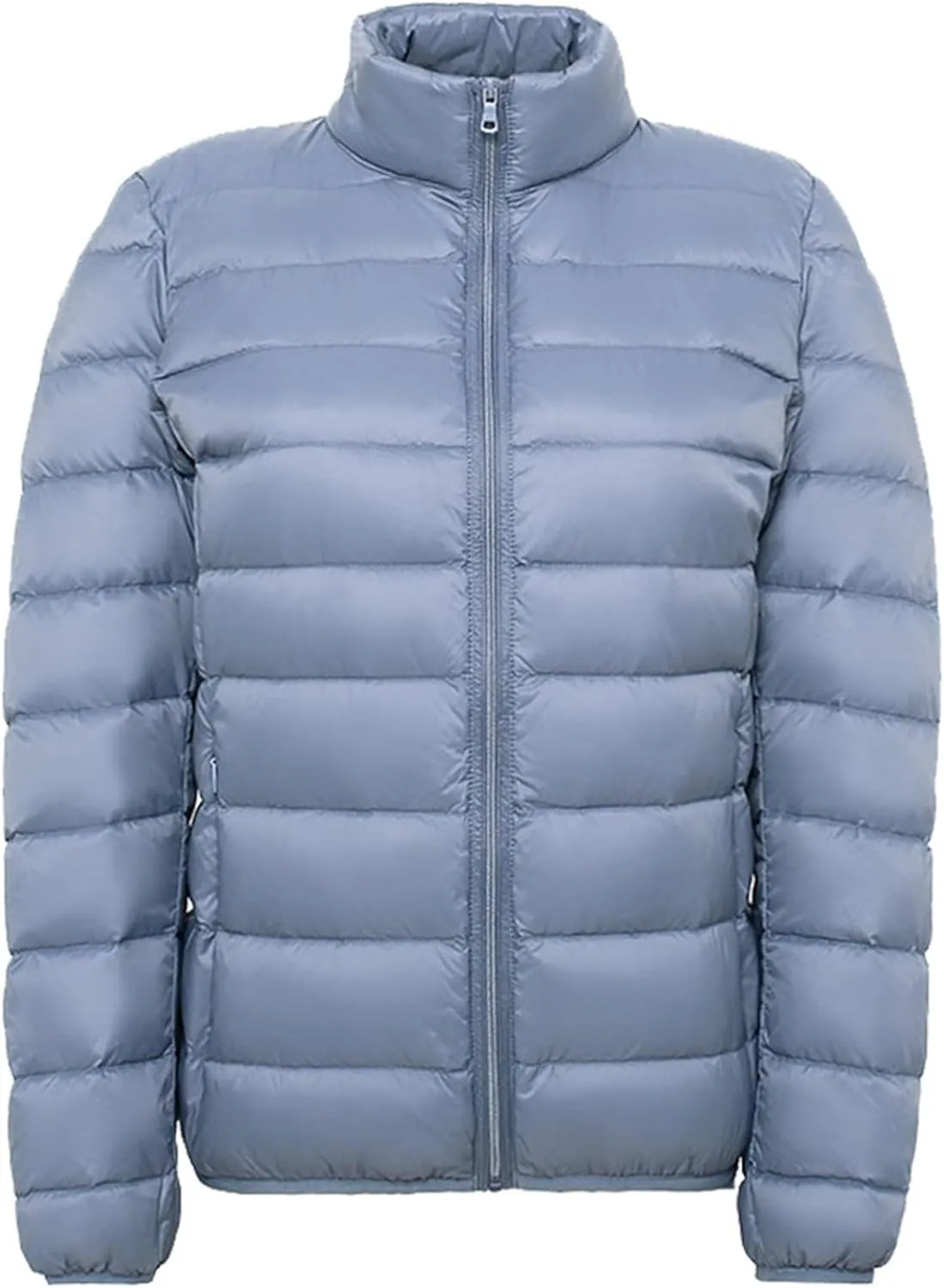 Women's Winter Casual Quilted Jackets Faux Fur Removable Hood Winter Jacket Parka Full Zip Black Padded Coats